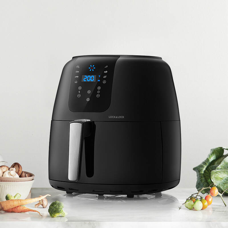[Áp voucher giảm thêm 300k] Nồi Chiên Không Dầu, LocknLock Super Jumbo Air Fryer, 7.2L - Màu Đen - EJF296BLK, , large image number null